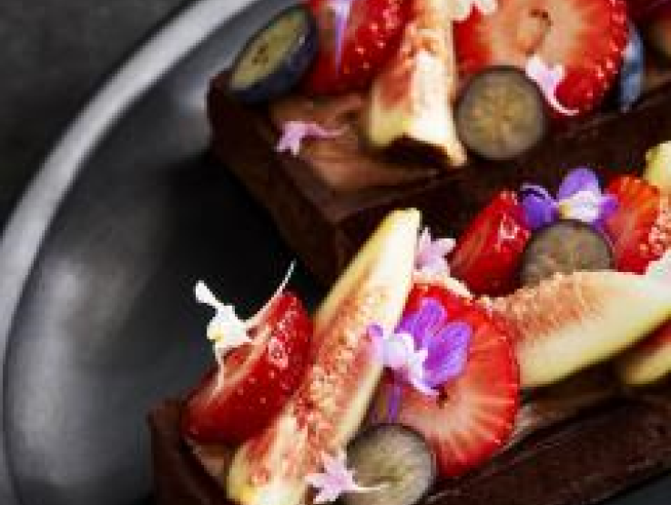 Chocolate Tart Flowers