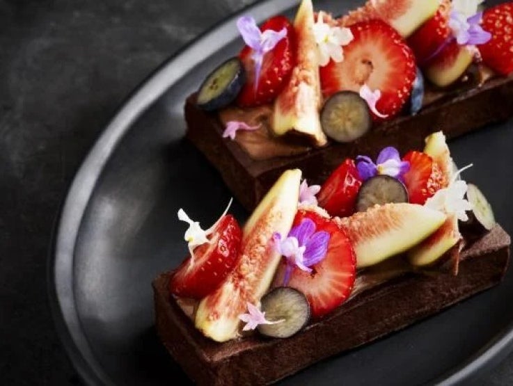 Chocolate Tart Flowers