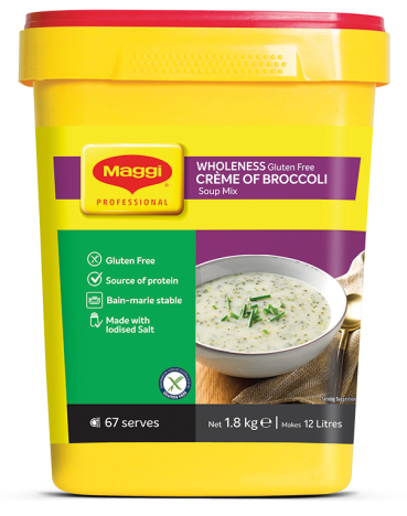 MAGGI WHOLENESS Gluten Free Crème of Broccoli Flavoured Soup Mix. 1.8KG