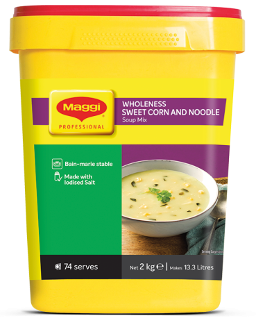 MAGGI WHOLENESS  Sweet Corn and Noodle Soup Mix. 2KG