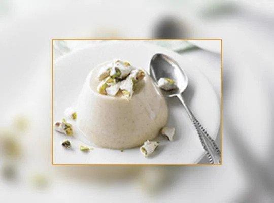 Cinnamon Panna Cotta with Pistachio Nougat Recipe