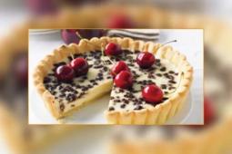 Coconut, Cookies & Cream Panna Cotta Tart with Cherry Sauce Recipe