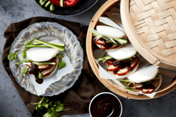 peking duck baos buns with hoisi