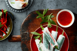Rice Paper Rolls with Chilli Jam