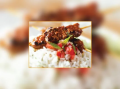 Peppery Beef Skewers with Tomato & Onion Pilaf Rice