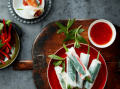 Rice Paper Rolls with Chilli Jam