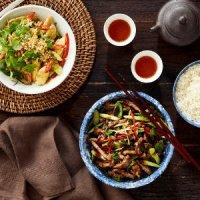 salad with rice and seasonings